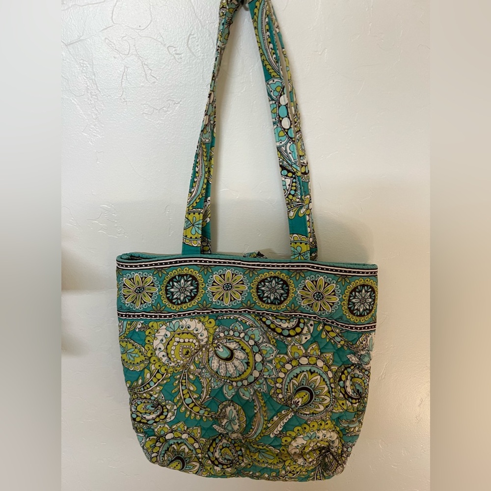 Vera Bradley Green Paisley Tote Bag